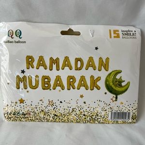Ramadan Mubarak Durable Letter Foil Balloons. Ideal For Decorations Or To Gift.